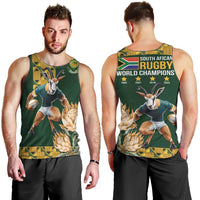 South Africa Rugby History World Champions Men Tank Top Springboks Make History - Wonder Print Shop
