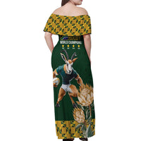 South Africa Rugby History World Champions Off Shoulder Maxi Dress Springboks Make History - Wonder Print Shop