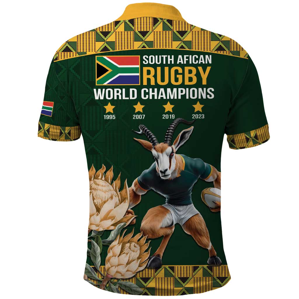 South Africa Rugby History World Champions Polo Shirt Springboks Make History - Wonder Print Shop