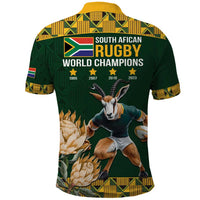 South Africa Rugby History World Champions Polo Shirt Springboks Make History - Wonder Print Shop