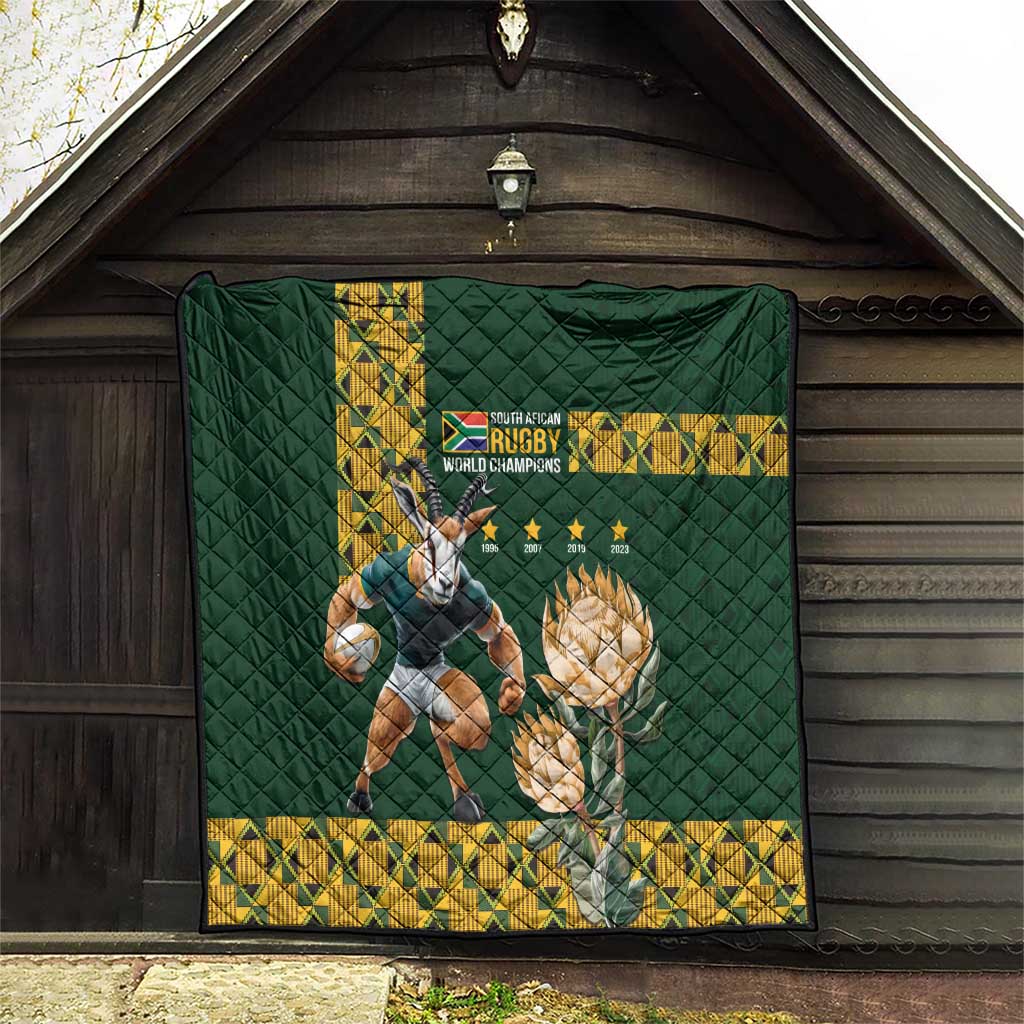South Africa Rugby History World Champions Quilt Springboks Make History - Wonder Print Shop
