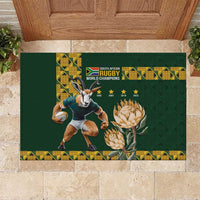 South Africa Rugby History World Champions Rubber Doormat Springboks Make History - Wonder Print Shop