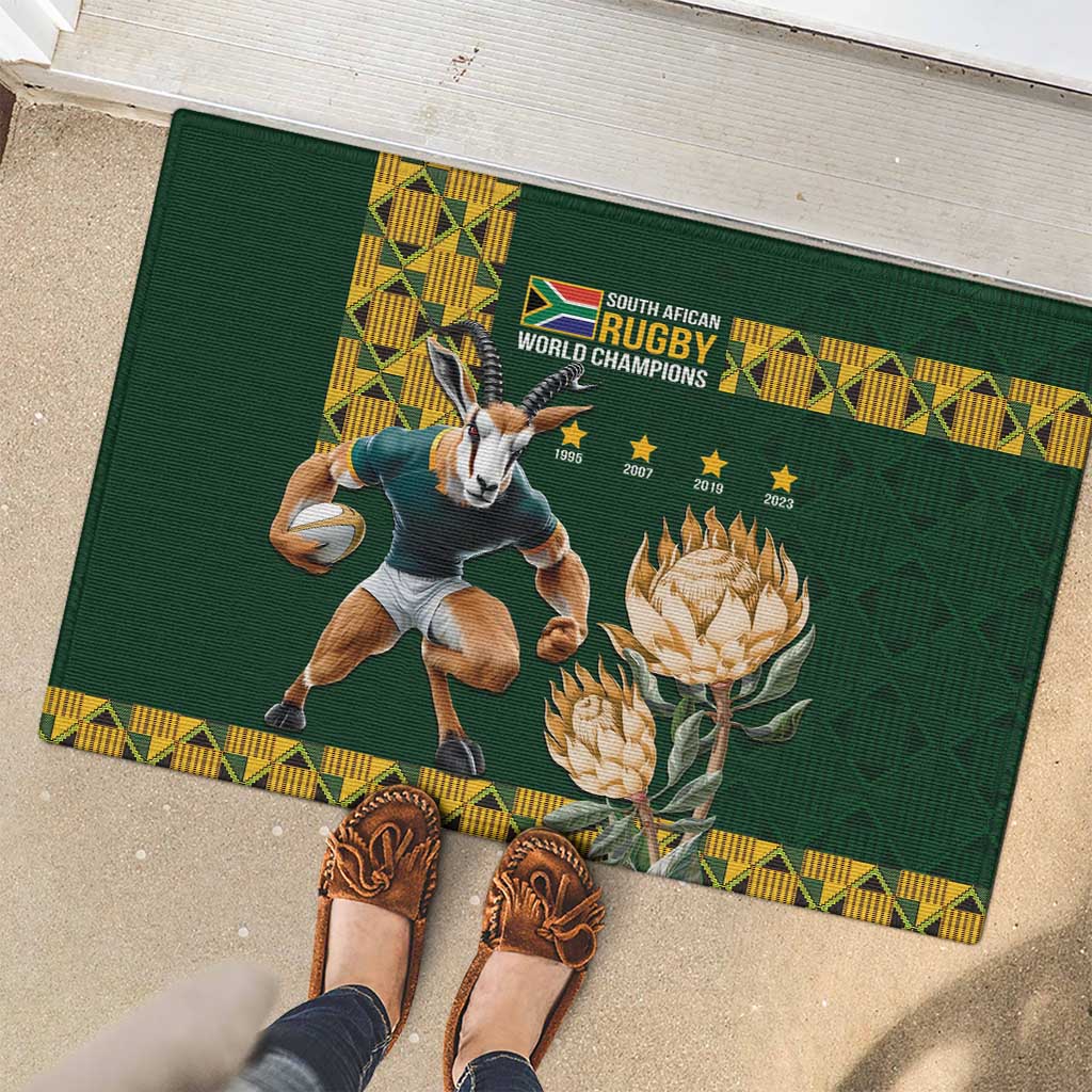 South Africa Rugby History World Champions Rubber Doormat Springboks Make History - Wonder Print Shop