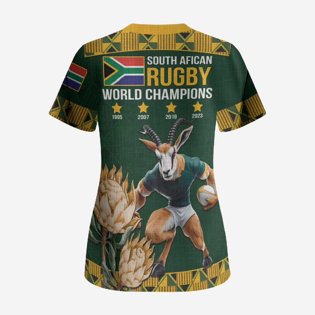 South Africa Rugby History World Champions Scrub Top Springboks Make History