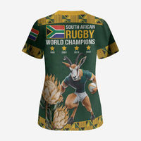 South Africa Rugby History World Champions Scrub Top Springboks Make History