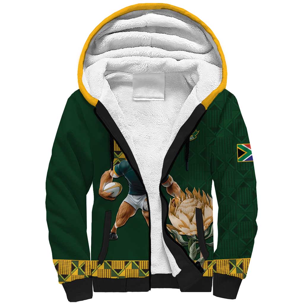 South Africa Rugby History World Champions Sherpa Hoodie Springboks Make History - Wonder Print Shop