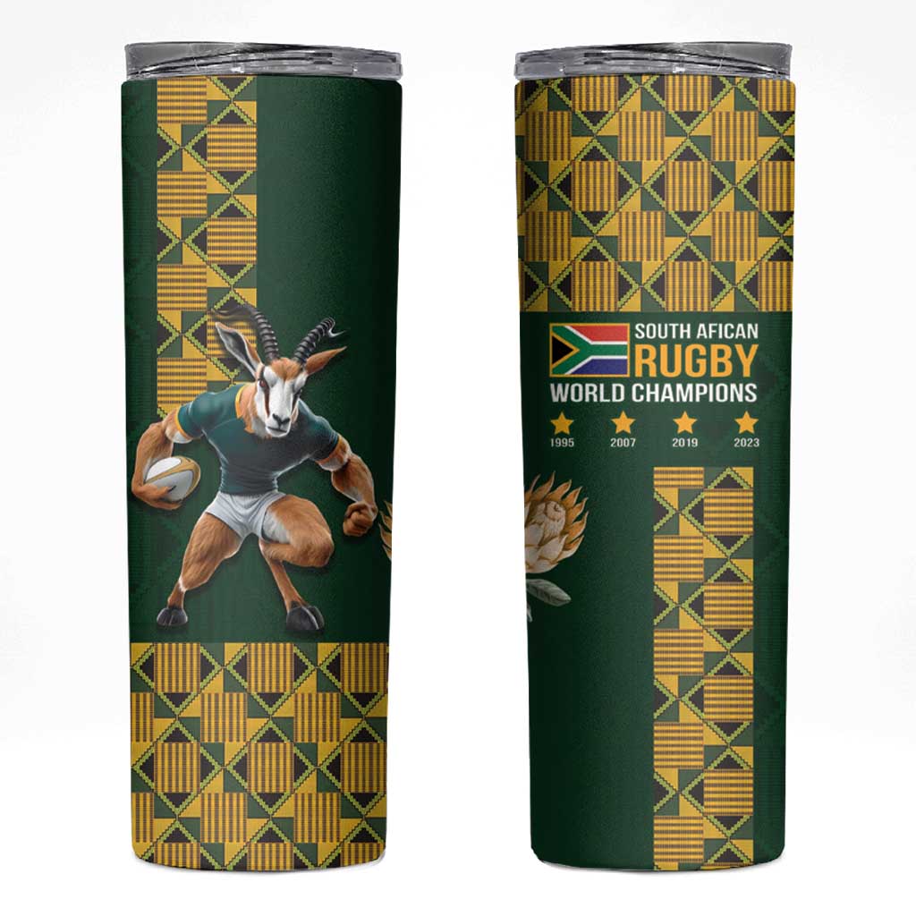 South Africa Rugby History World Champions Skinny Tumbler Springboks Make History - Wonder Print Shop