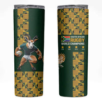 South Africa Rugby History World Champions Skinny Tumbler Springboks Make History - Wonder Print Shop