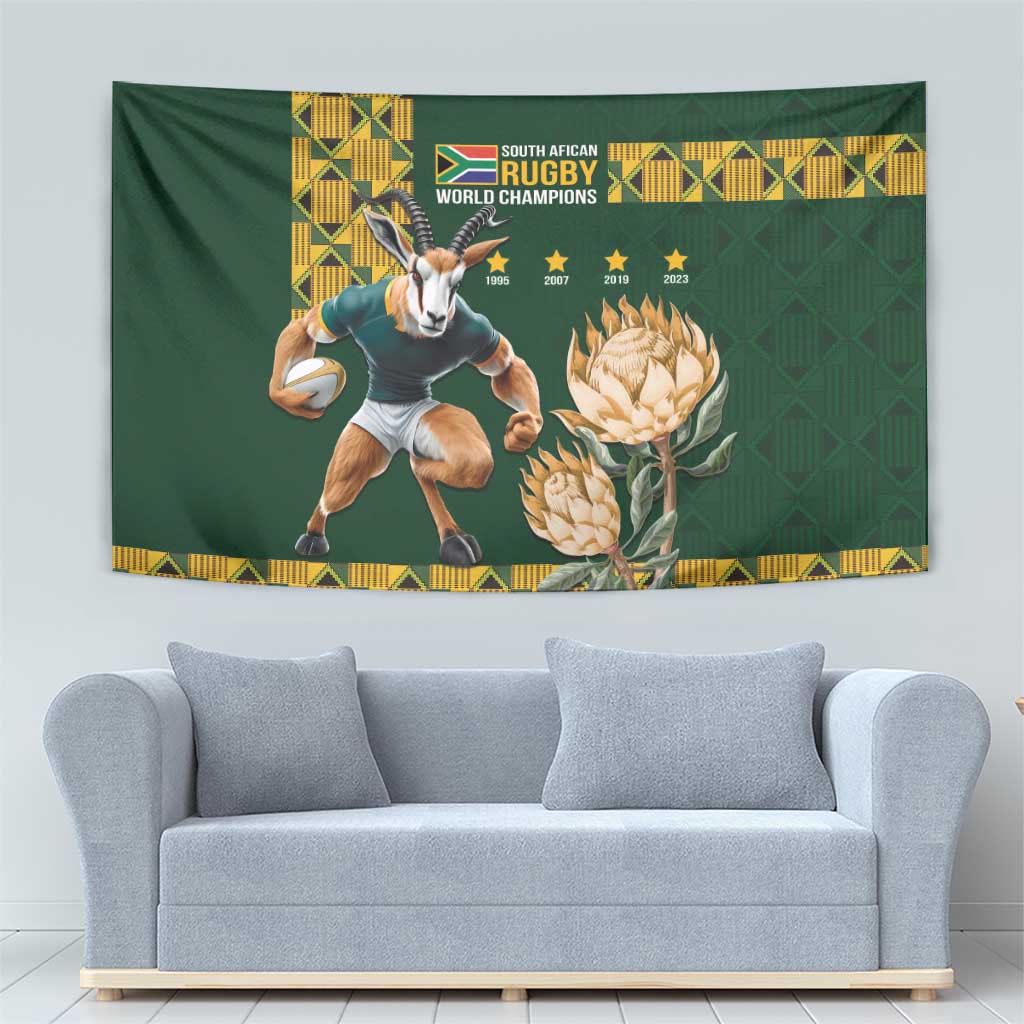 South Africa Rugby History World Champions Tapestry Springboks Make History - Wonder Print Shop