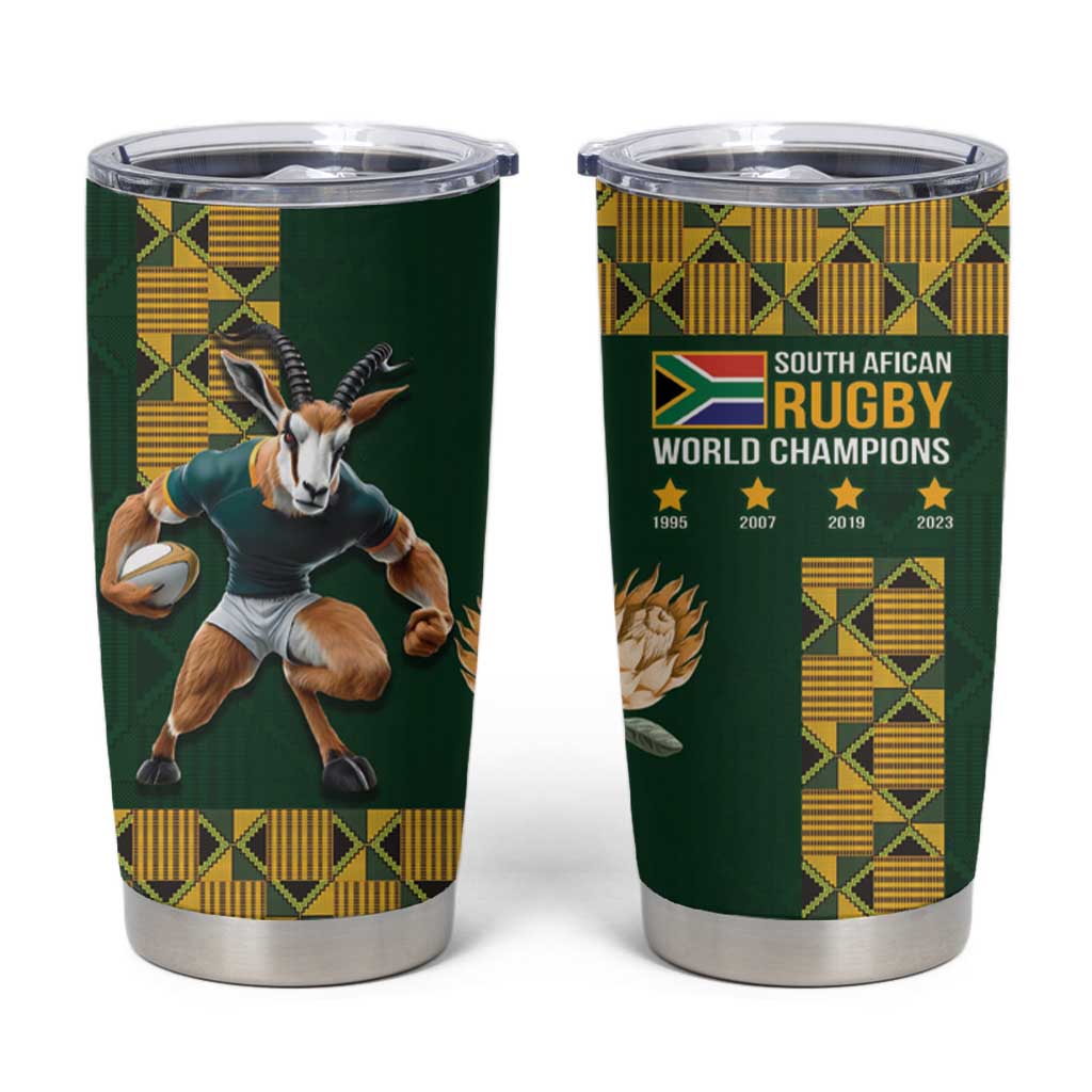 South Africa Rugby History World Champions Tumbler Cup Springboks Make History - Wonder Print Shop