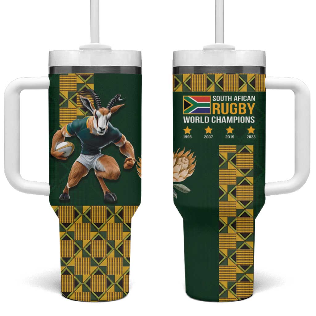 South Africa Rugby History World Champions Tumbler With Handle Springboks Make History - Wonder Print Shop