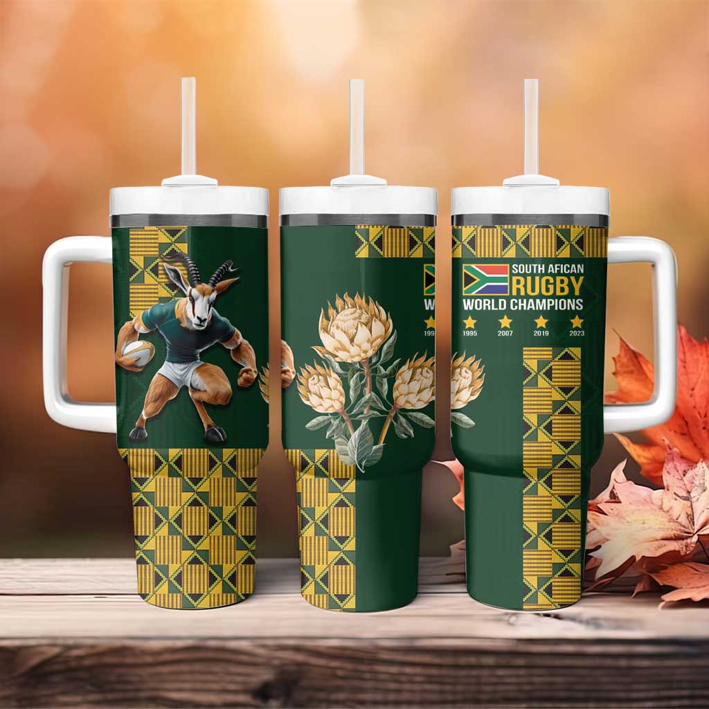 South Africa Rugby History World Champions Tumbler With Handle Springboks Make History - Wonder Print Shop