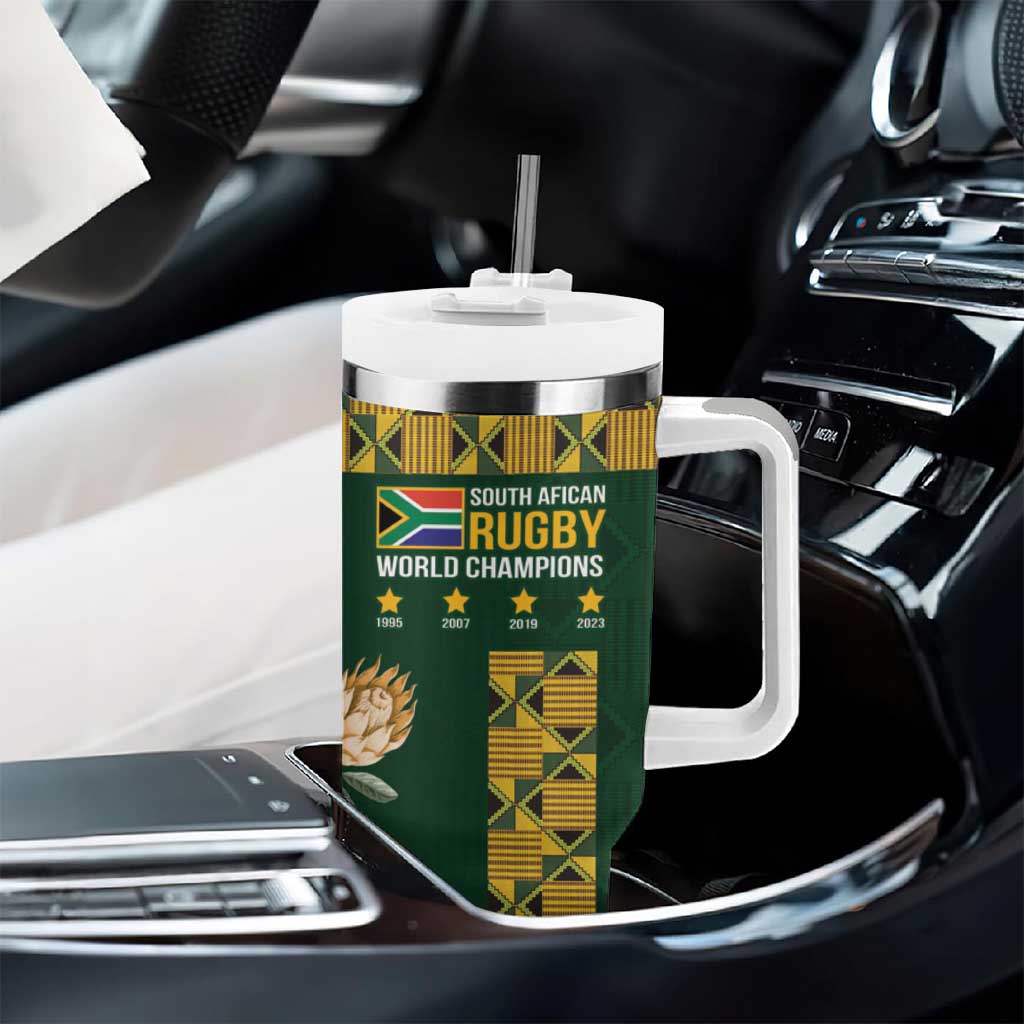 South Africa Rugby History World Champions Tumbler With Handle Springboks Make History - Wonder Print Shop