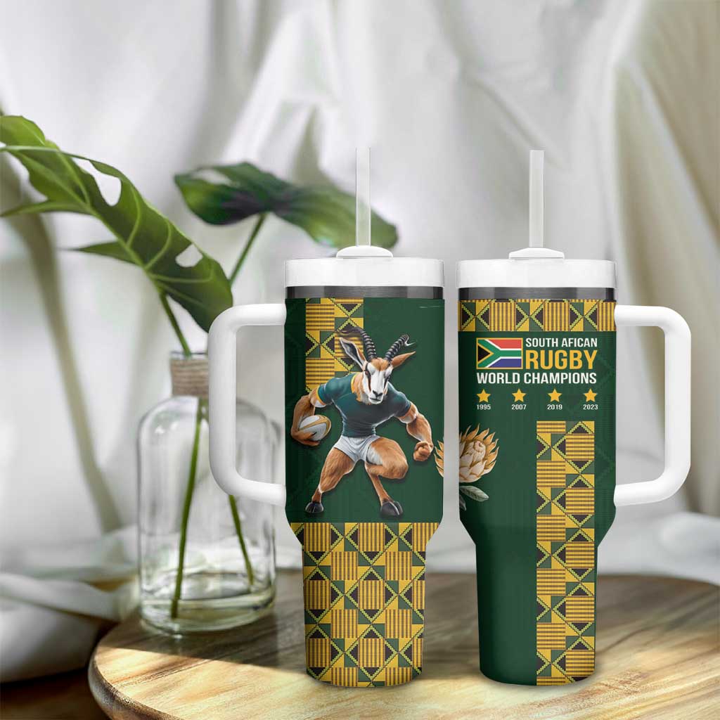 South Africa Rugby History World Champions Tumbler With Handle Springboks Make History - Wonder Print Shop