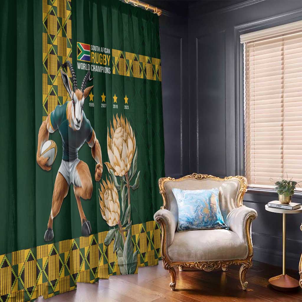 South Africa Rugby History World Champions Window Curtain Springboks Make History - Wonder Print Shop