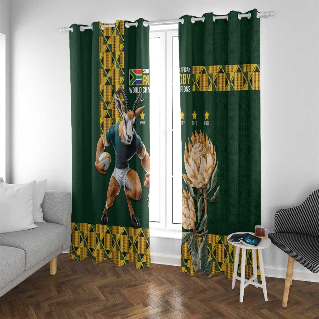 South Africa Rugby History World Champions Window Curtain Springboks Make History - Wonder Print Shop