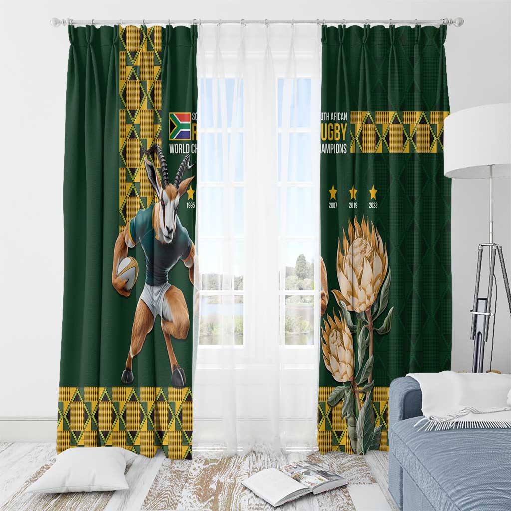 South Africa Rugby History World Champions Window Curtain Springboks Make History - Wonder Print Shop
