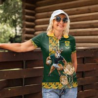 South Africa Rugby History World Champions Women Polo Shirt Springboks Make History - Wonder Print Shop