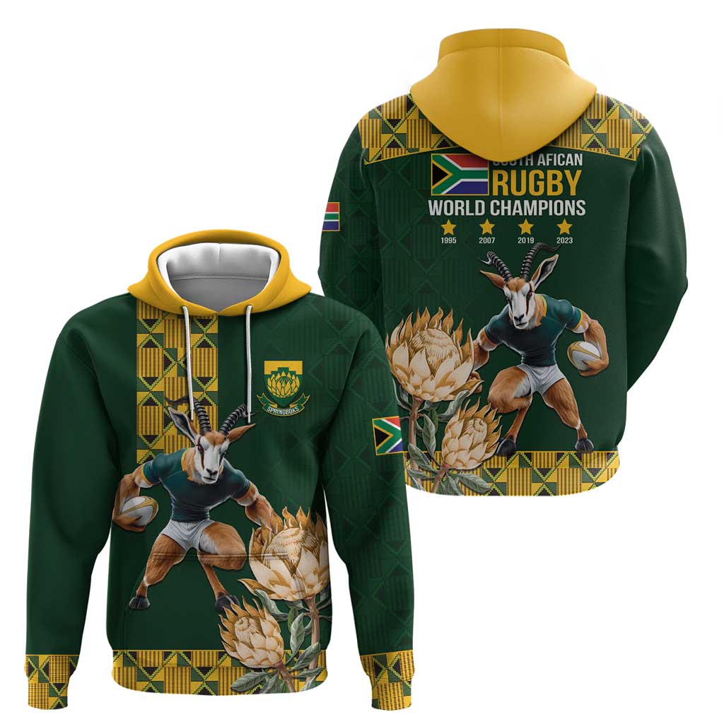 South Africa Rugby History World Champions Zip Hoodie Springboks Make History - Wonder Print Shop