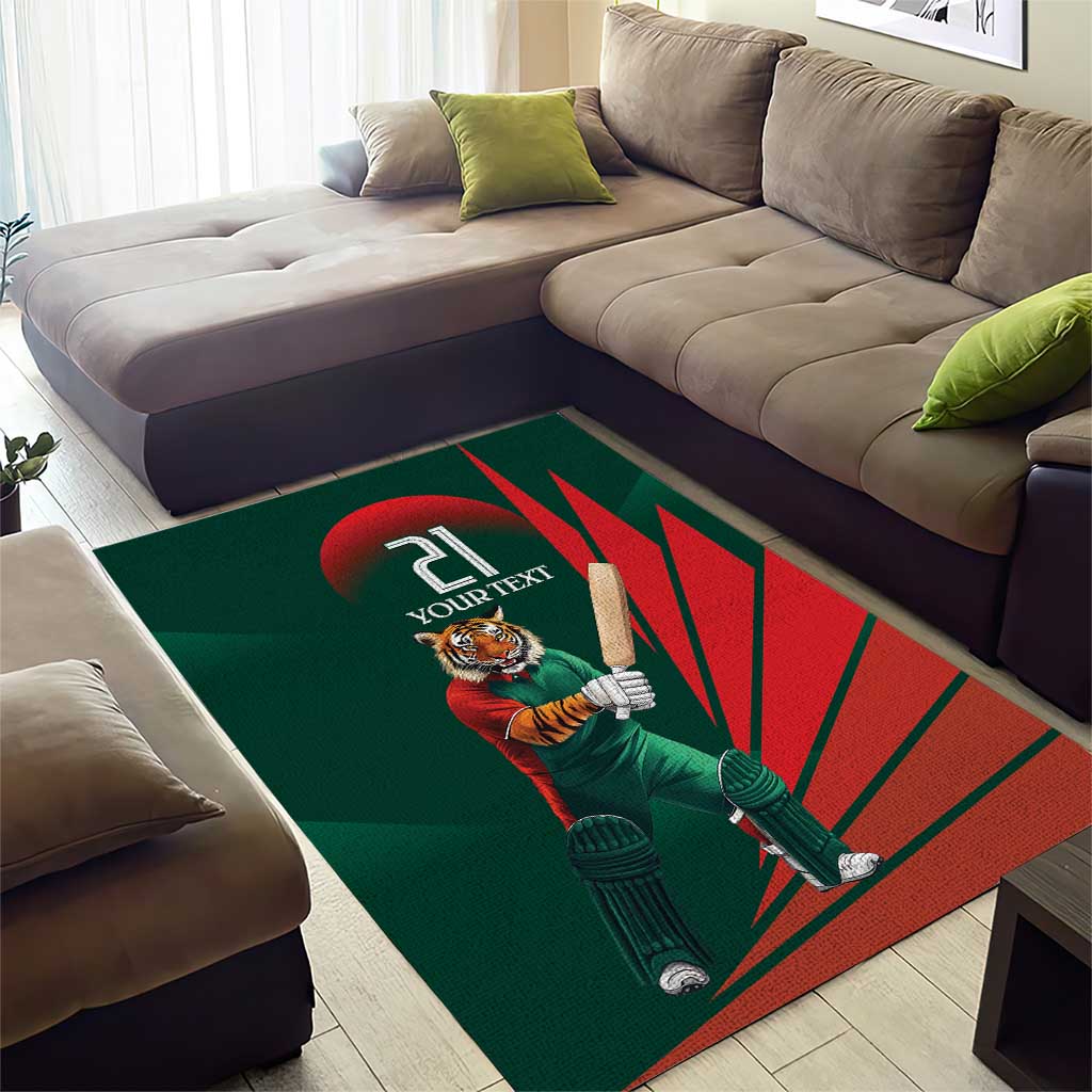 Bangladesh Cricket Custom Area Rug The Tigers Mascot with Sporty Style LT9 - Wonder Print Shop