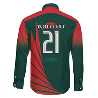 Bangladesh Cricket Custom Family Matching Off The Shoulder Long Sleeve Dress and Hawaiian Shirt The Tigers Mascot with Sporty Style - Wonder Print Shop