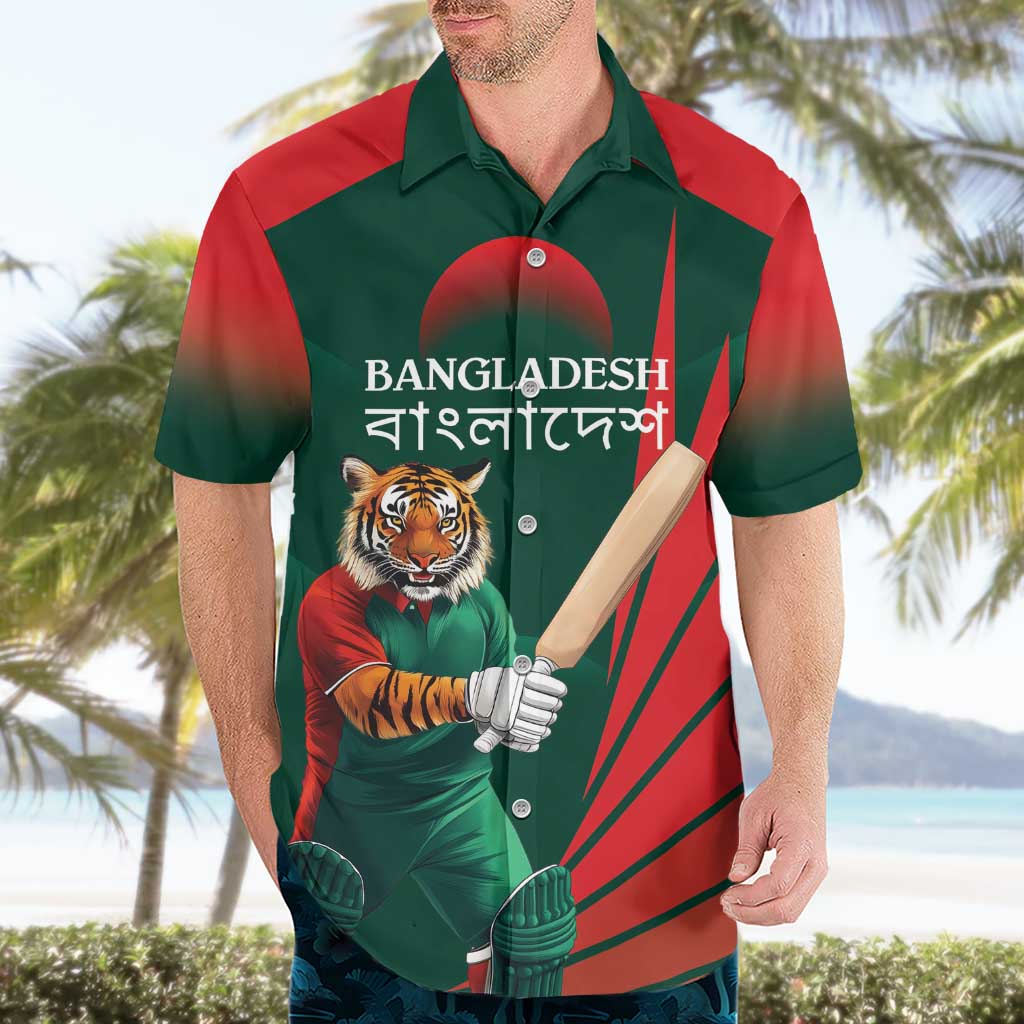 Bangladesh Cricket Custom Hawaiian Shirt The Tigers Mascot with Sporty Style - Wonder Print Shop