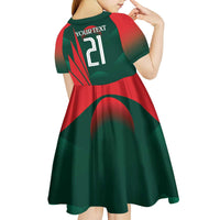 Bangladesh Cricket Custom Kid Short Sleeve Dress The Tigers Mascot with Sporty Style - Wonder Print Shop