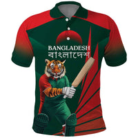Bangladesh Cricket Custom Polo Shirt The Tigers Mascot with Sporty Style - Wonder Print Shop