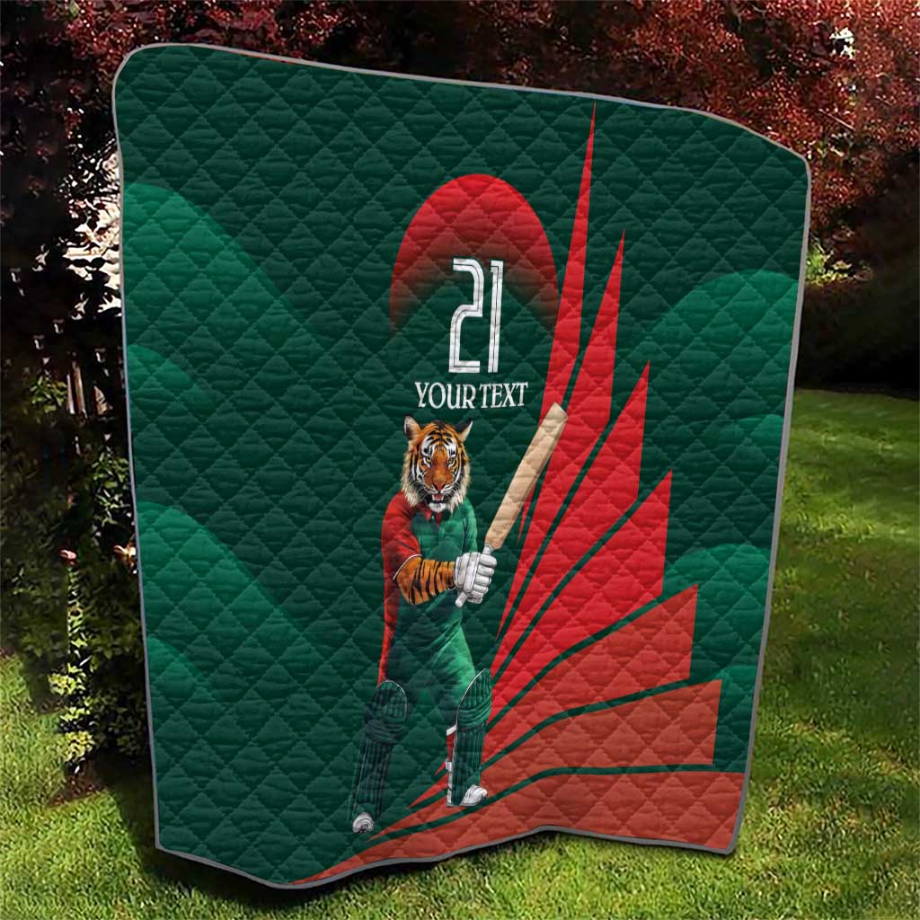 Bangladesh Cricket Custom Quilt The Tigers Mascot with Sporty Style - Wonder Print Shop