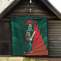 Bangladesh Cricket Custom Quilt The Tigers Mascot with Sporty Style - Wonder Print Shop