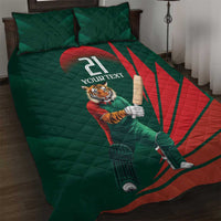 Bangladesh Cricket Custom Quilt Bed Set The Tigers Mascot with Sporty Style - Wonder Print Shop