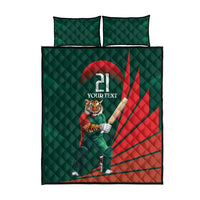 Bangladesh Cricket Custom Quilt Bed Set The Tigers Mascot with Sporty Style - Wonder Print Shop