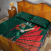 Bangladesh Cricket Custom Quilt Bed Set The Tigers Mascot with Sporty Style - Wonder Print Shop