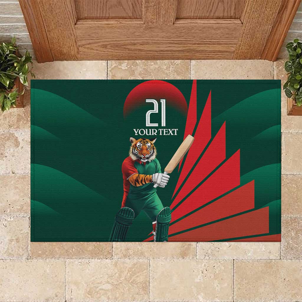 Bangladesh Cricket Custom Rubber Doormat The Tigers Mascot with Sporty Style - Wonder Print Shop