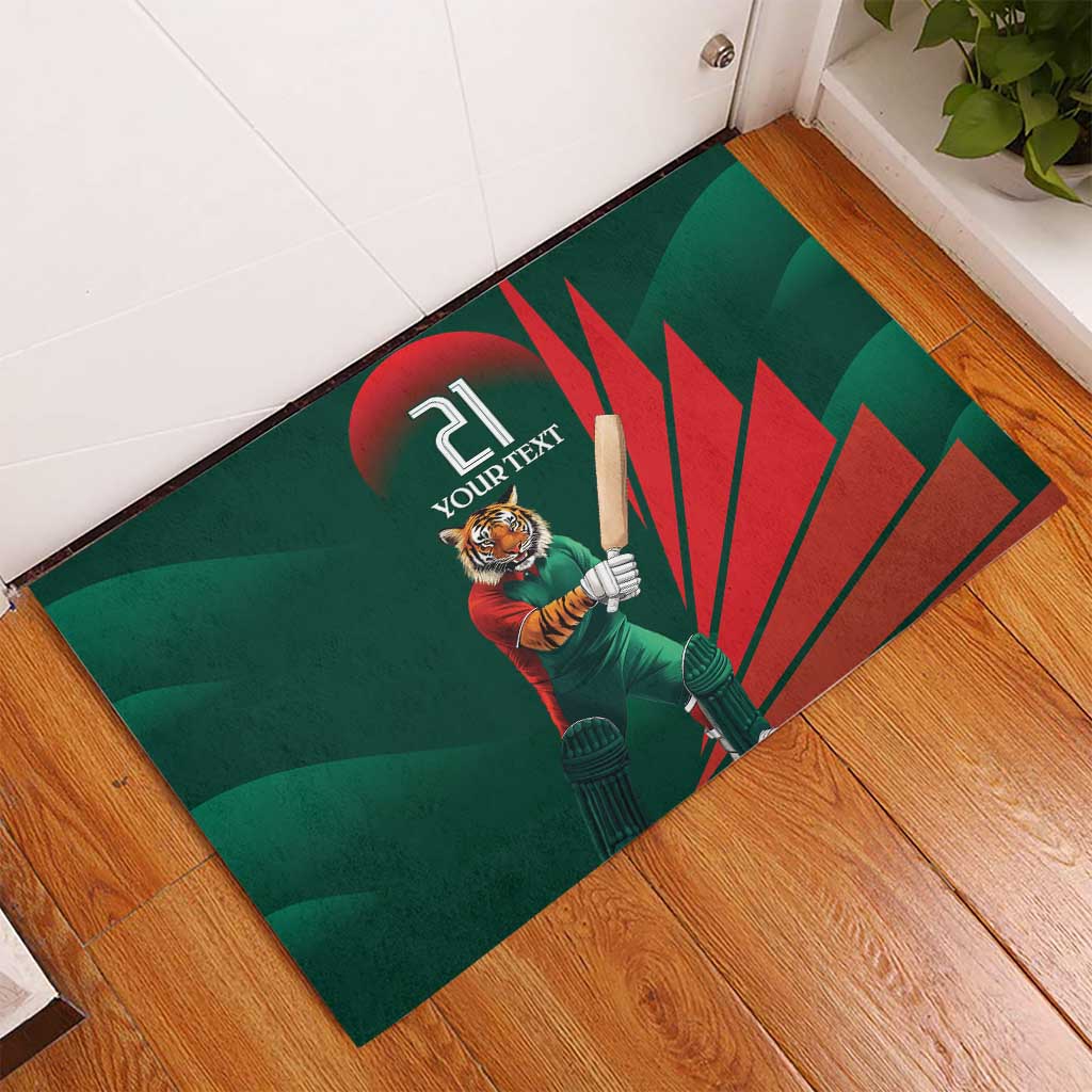 Bangladesh Cricket Custom Rubber Doormat The Tigers Mascot with Sporty Style - Wonder Print Shop
