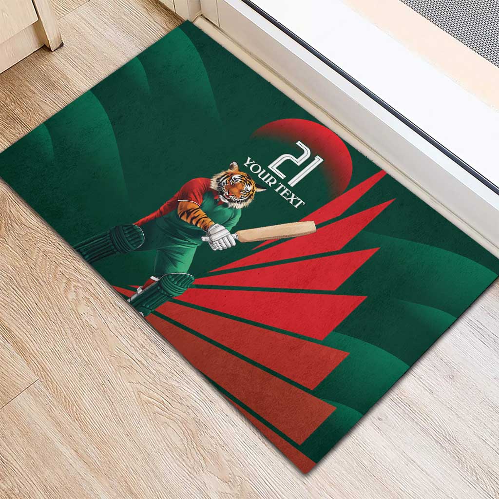 Bangladesh Cricket Custom Rubber Doormat The Tigers Mascot with Sporty Style - Wonder Print Shop