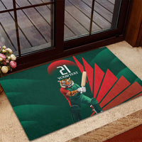 Bangladesh Cricket Custom Rubber Doormat The Tigers Mascot with Sporty Style - Wonder Print Shop