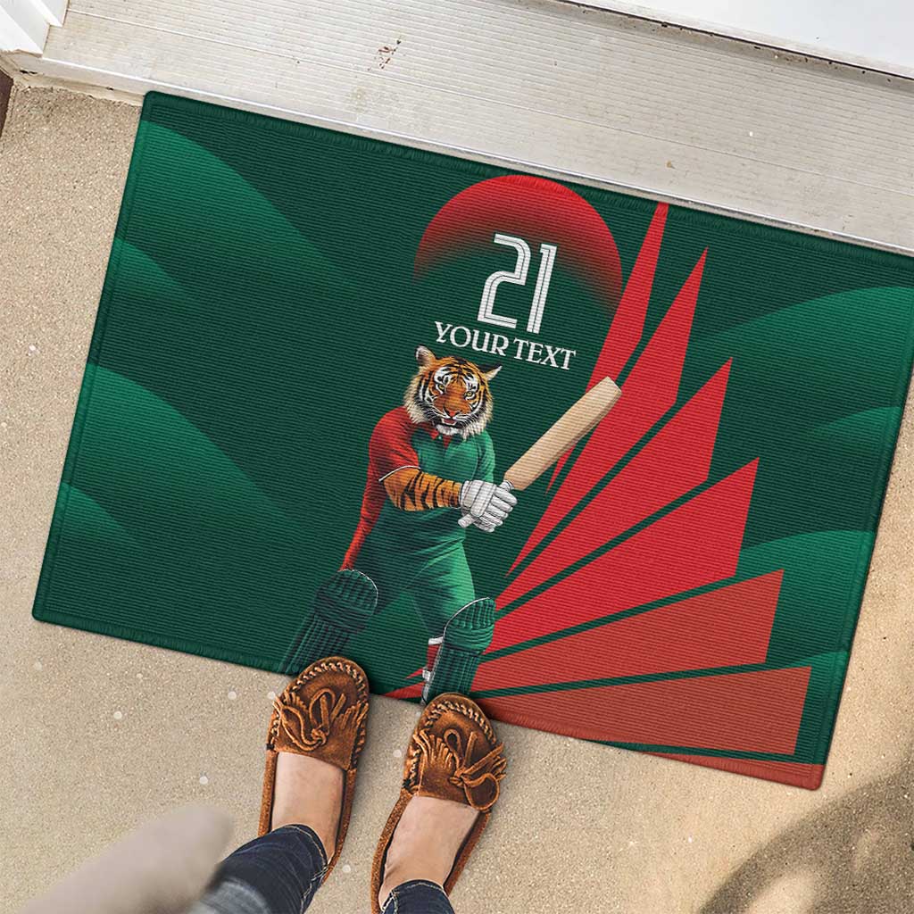 Bangladesh Cricket Custom Rubber Doormat The Tigers Mascot with Sporty Style - Wonder Print Shop