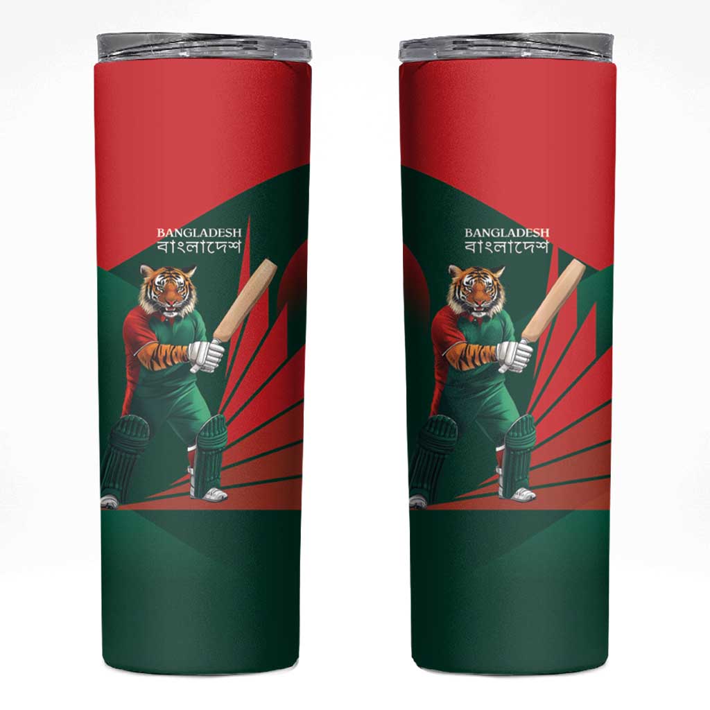 Bangladesh Cricket Custom Skinny Tumbler The Tigers Mascot with Sporty Style - Wonder Print Shop