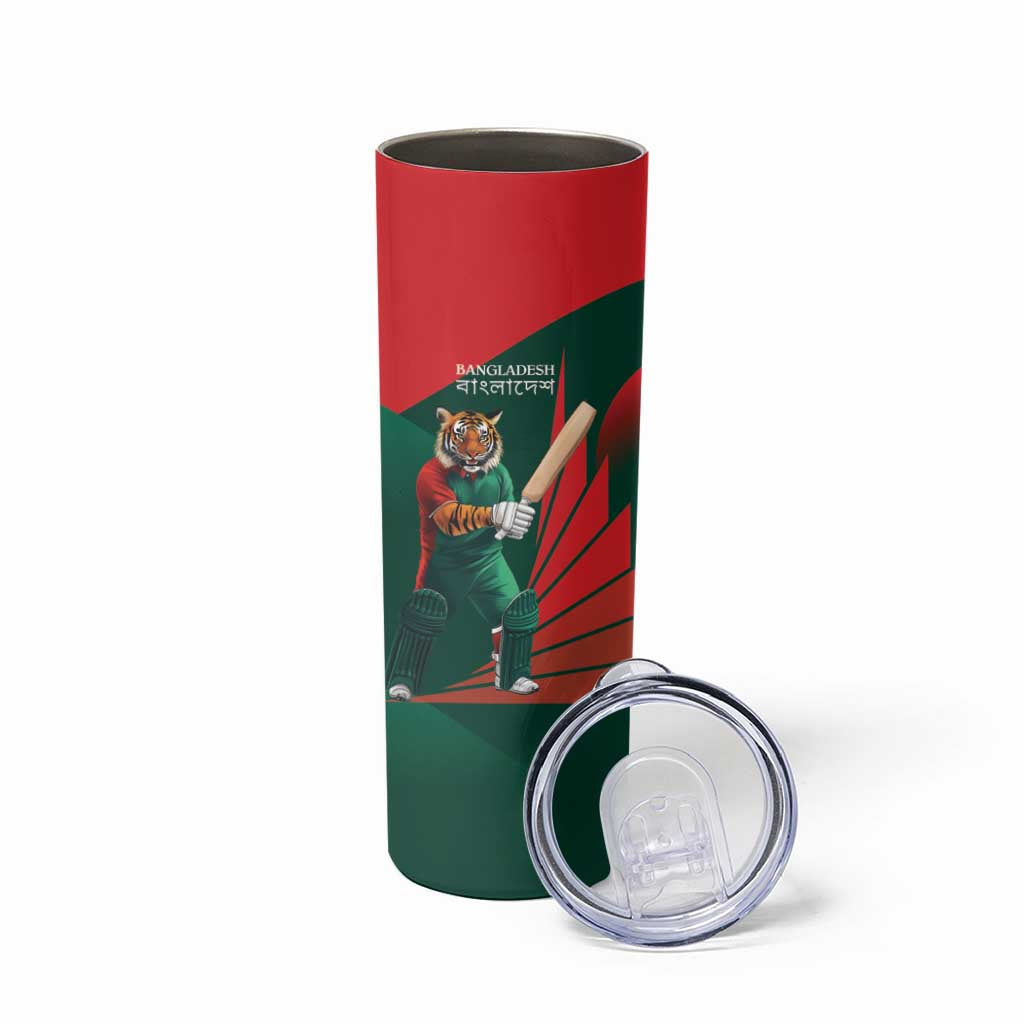 Bangladesh Cricket Custom Skinny Tumbler The Tigers Mascot with Sporty Style - Wonder Print Shop