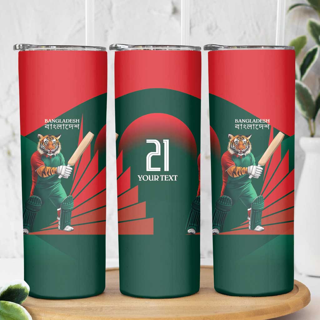 Bangladesh Cricket Custom Skinny Tumbler The Tigers Mascot with Sporty Style - Wonder Print Shop