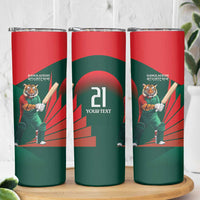 Bangladesh Cricket Custom Skinny Tumbler The Tigers Mascot with Sporty Style - Wonder Print Shop