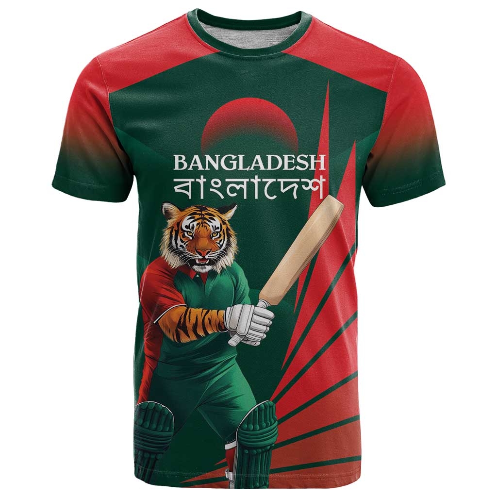 Bangladesh Cricket Custom T Shirt The Tigers Mascot with Sporty Style - Wonder Print Shop