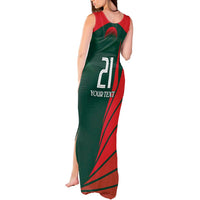 Bangladesh Cricket Custom Tank Maxi Dress The Tigers Mascot with Sporty Style - Wonder Print Shop