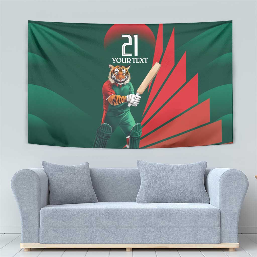 Bangladesh Cricket Custom Tapestry The Tigers Mascot with Sporty Style - Wonder Print Shop