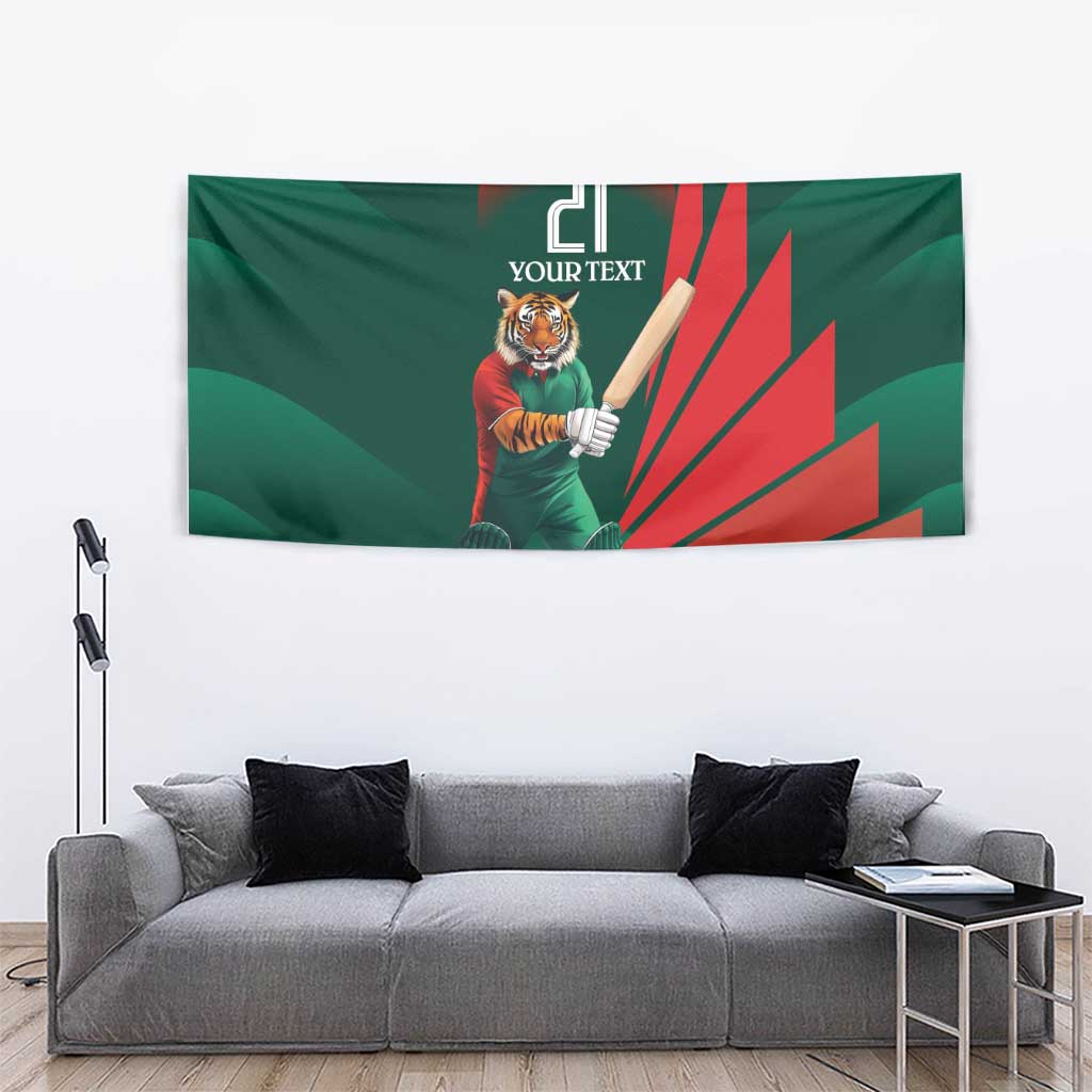 Bangladesh Cricket Custom Tapestry The Tigers Mascot with Sporty Style - Wonder Print Shop