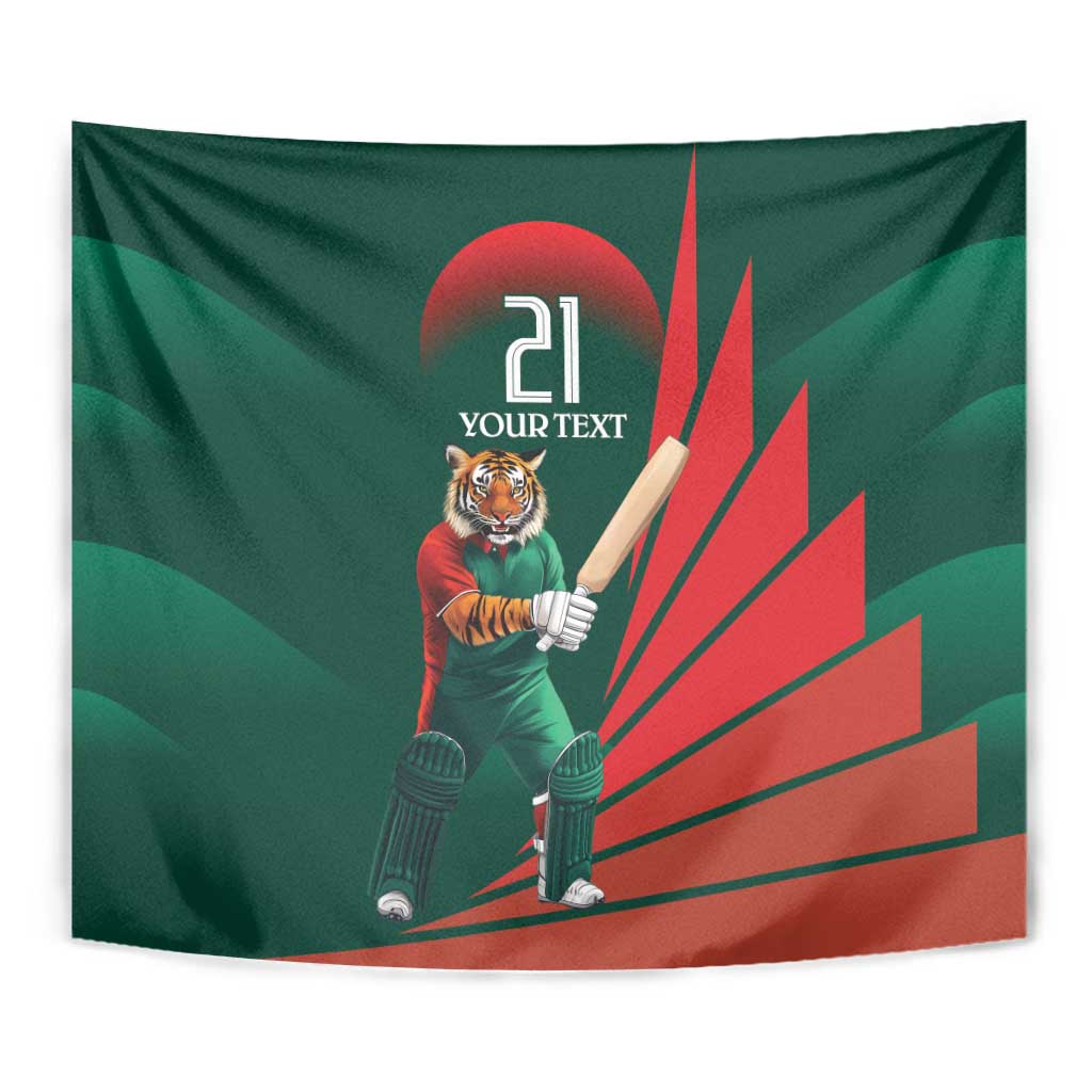 Bangladesh Cricket Custom Tapestry The Tigers Mascot with Sporty Style - Wonder Print Shop