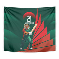 Bangladesh Cricket Custom Tapestry The Tigers Mascot with Sporty Style - Wonder Print Shop
