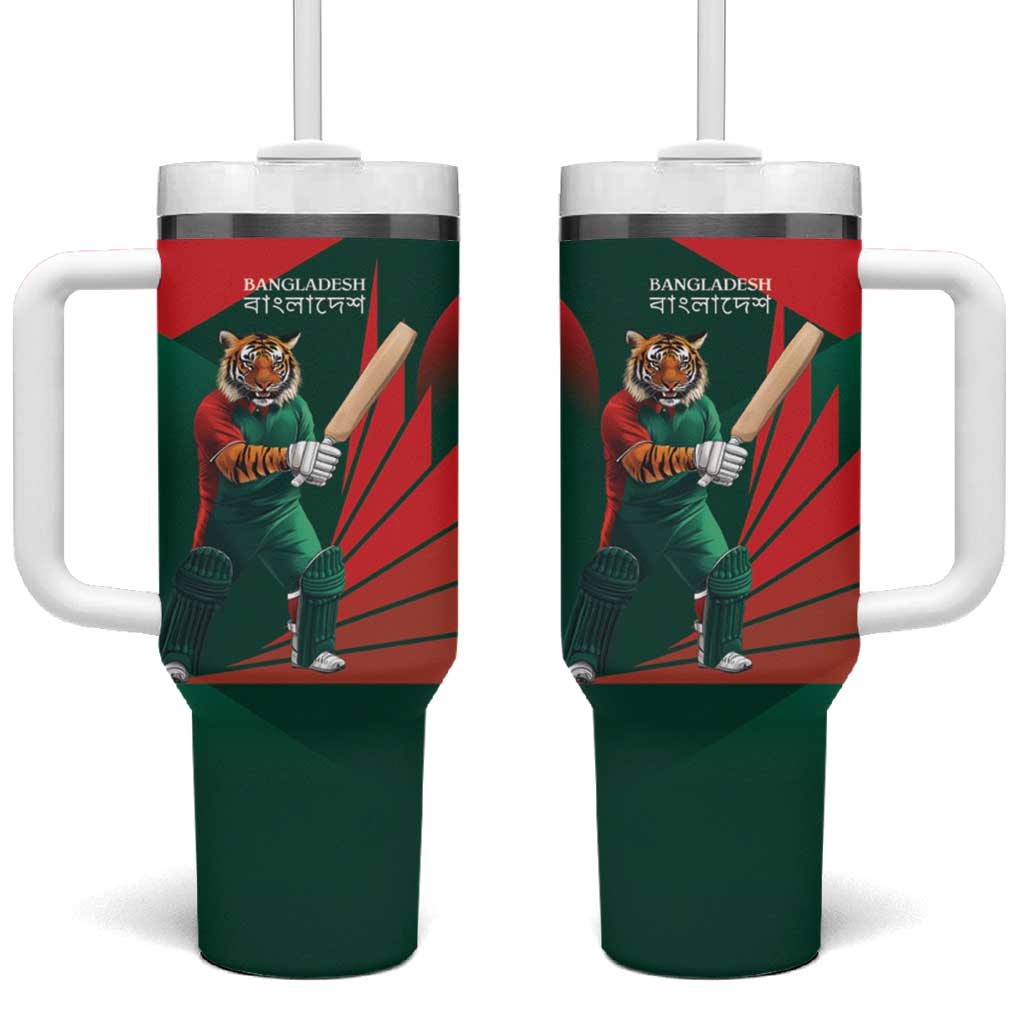 Bangladesh Cricket Custom Tumbler With Handle The Tigers Mascot with Sporty Style - Wonder Print Shop