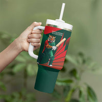 Bangladesh Cricket Custom Tumbler With Handle The Tigers Mascot with Sporty Style - Wonder Print Shop